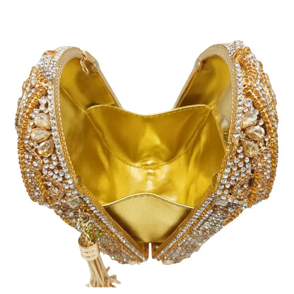 New Arrived Birdcage Gilded Rhinestone Clutch Luxury Diamond Bag Party Stone Purse Crystal Evening Bag Women Handbag