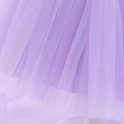 Kid's Party Formal Evening Dresses Elegant Party Dresses For Girls Dresses With Trailing Detachable Princess Dress
