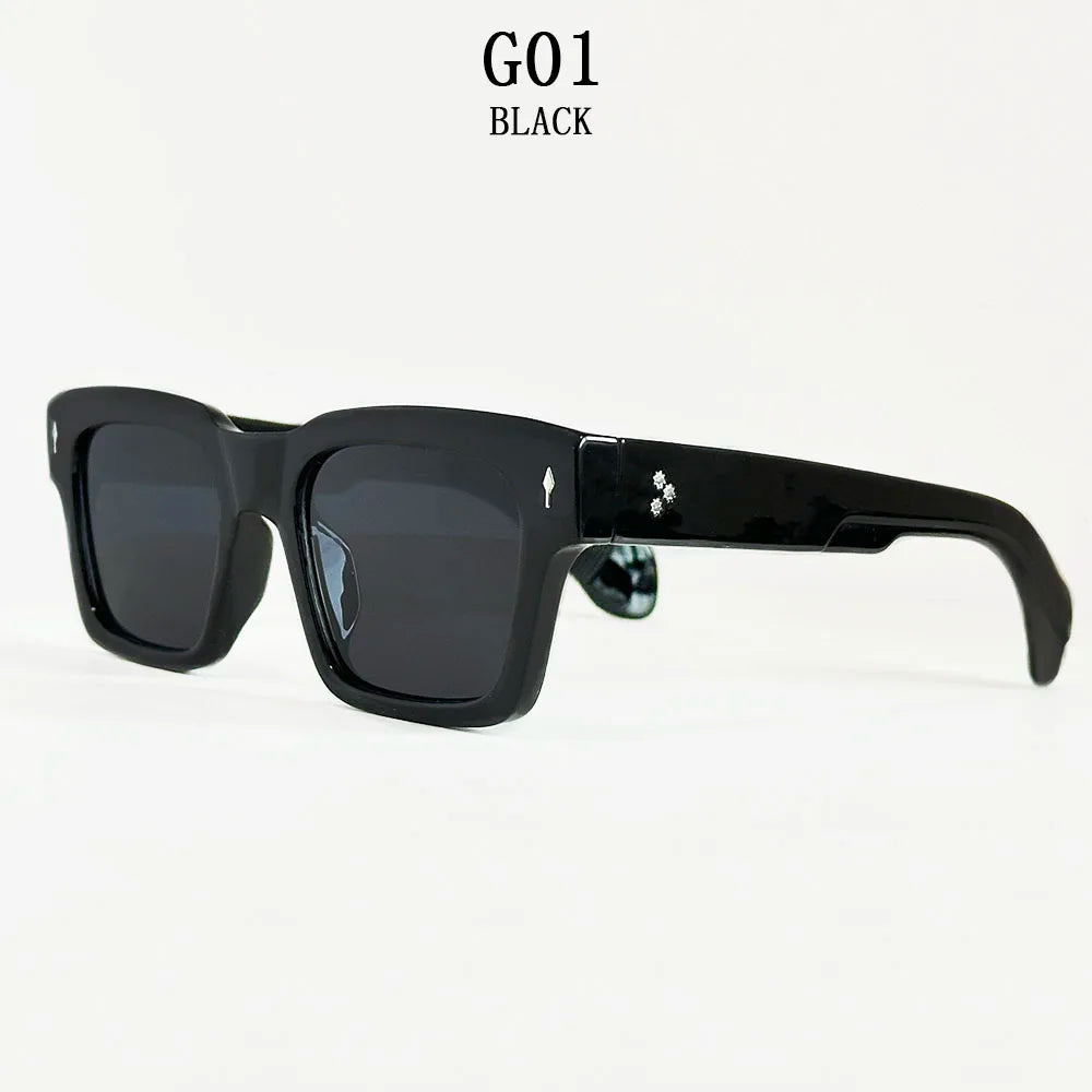 Vintage Square Sunglass Men Vacation Fashion Glasses Retro Sunglasses Women Trendy Fashion Glasses Gafas De Sol Hombre Zonnebril