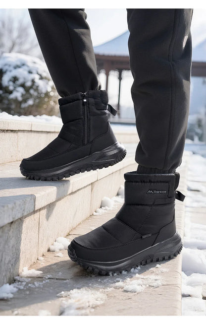 Brand Winter Sneakers Men's Boots Thick Plush Warm Men's Snow Boots Soft Non-Slip Men Ankle Boots Outdoor Waterproof Men's Boots