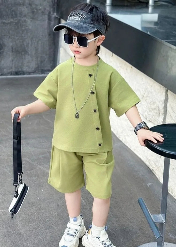 Summer Shirts Fashion Children 8 To 14 Years Casual Clothes 4 Clothing Toddler Boy Boys 7 Kids Set Boy's Suit Child Outfit Boys'