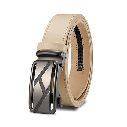 Brand Leather Belts for Men 105cm-135cm Automatic Belt with Ratchet Strap Top Quality Belts Luxury Belts for Men