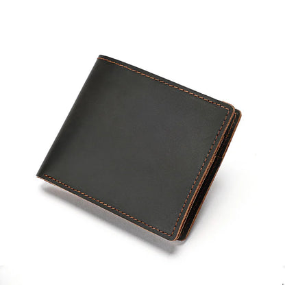 Genuine Leather Mens Wallet with Coin Pocket Bifold Italian Leather Wallets for Mens