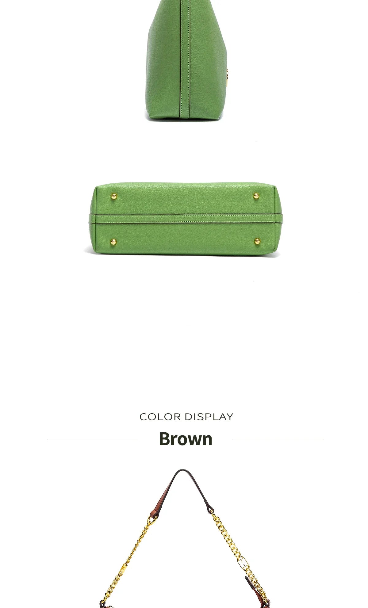 Spring New Light Green Handbag Simple Solid Color Commuter Storage Bag Women's Tote Bag