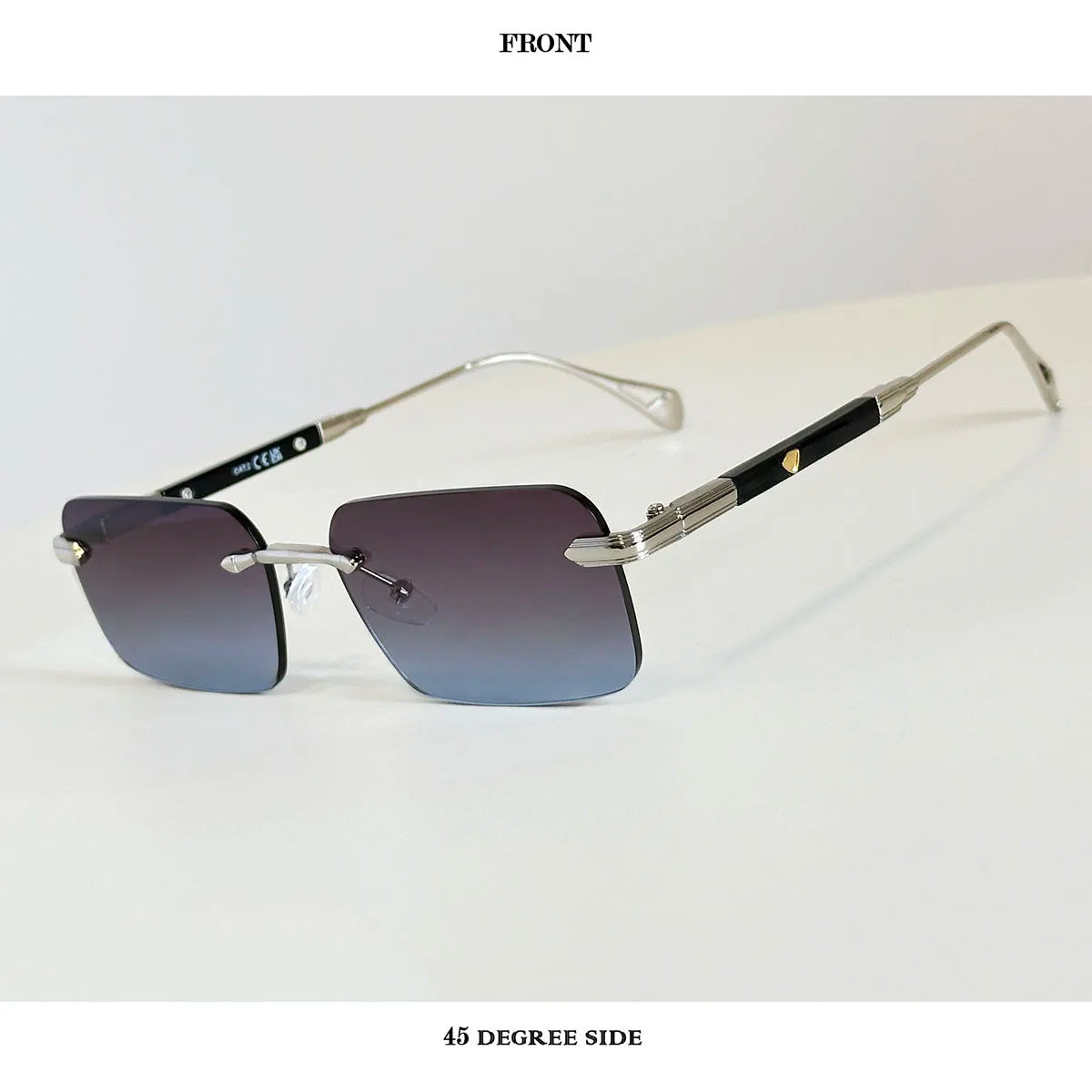 Square Sunglass Men Luxury Rimless Sunglasses Women Vintage Vacation Fashion Glasses Lunette Soleil Femme Gafas De Sol Hombre