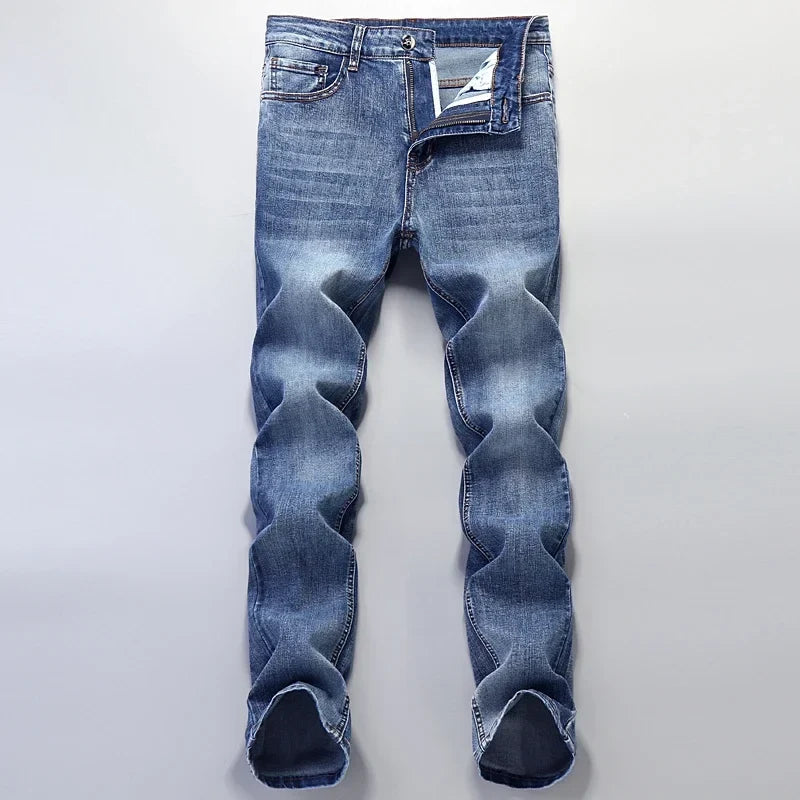 European Luxury Brand High-end Trendy Jeans Men's Slim Fit Fashion Versatile Casual Long Pants  Men Denim Y2k Clothes Men