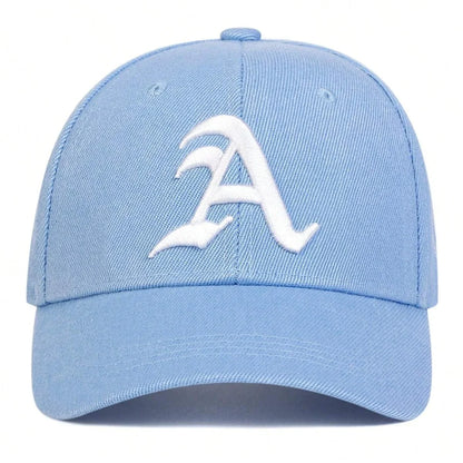 Unisex Gothic Letter A Embroidery Baseball Caps Spring And Autumn Outdoor Adjustable Casual Hats Sunscreen Hat