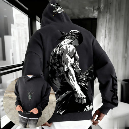 Unisex One Piece Zoro Anime Hoodie Winter New Pullover Men Women Streetwear Oversized Loose Casual Y2k Top Sweatshirt Winter New