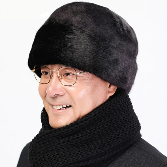 Thick Warm Winter Hats for Men Classic Faux Fur Russian Hat Male Snow Ski Earflap Cap Bomber Hat Dad Father Russian Cap