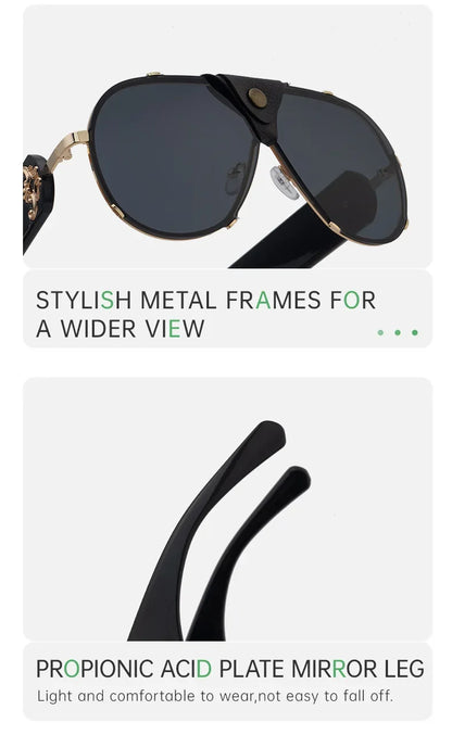 2025 New Toad Mirror Men's Retro Rimless Alloy Legs Sun Glasses Male Pilot Sunglasses Women Driving UV400 Eyewears Gafas De Sol