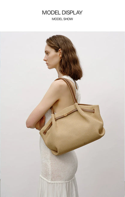 Original Brand Women's bags Shoulder Bag Woven Bag 2026 New Tote Bag Large Handbag Travel Bag Big Beach Bag