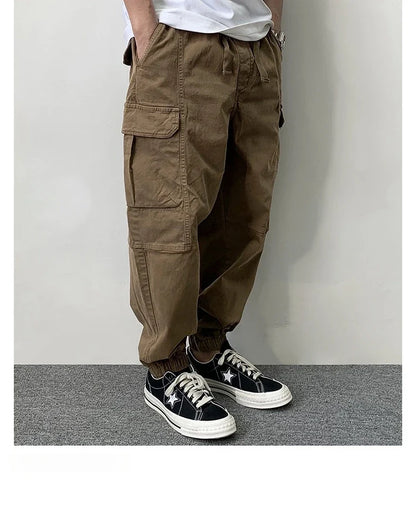 High Quality Cotton Cargo Pants For Men Japanese Streetwear Plus Size Tactical Pants Harajuku Casual Joggers Fashion Trousers