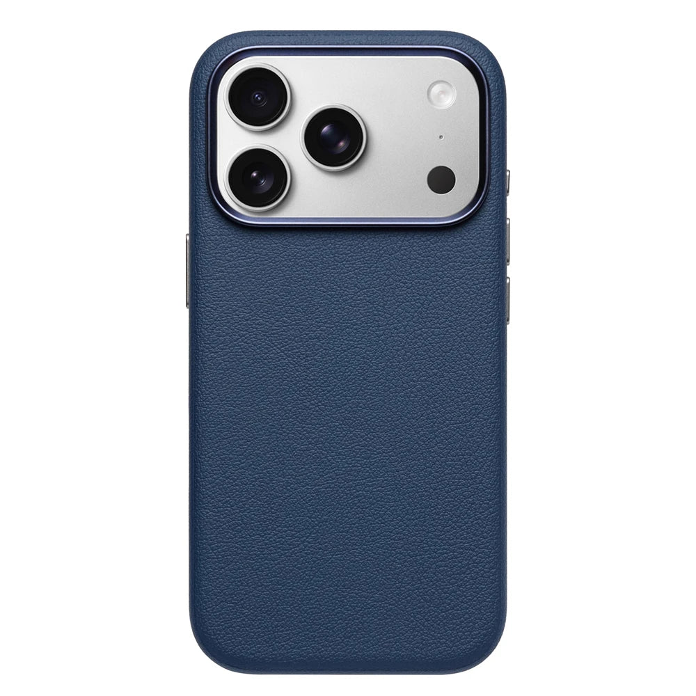 Luxury Business Shockproof PU Leather Camera Button Case For iPhone 17 Pro Max Air For Magsafe Magnetic Wireless Charging Cover