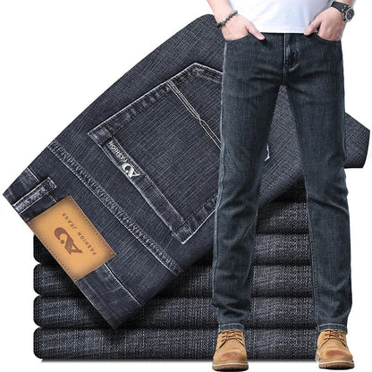 2026 Brand Best Price Comfort Straight Denim Pants Men's Jeans Business Casual Elastic Male High Quality Trousers