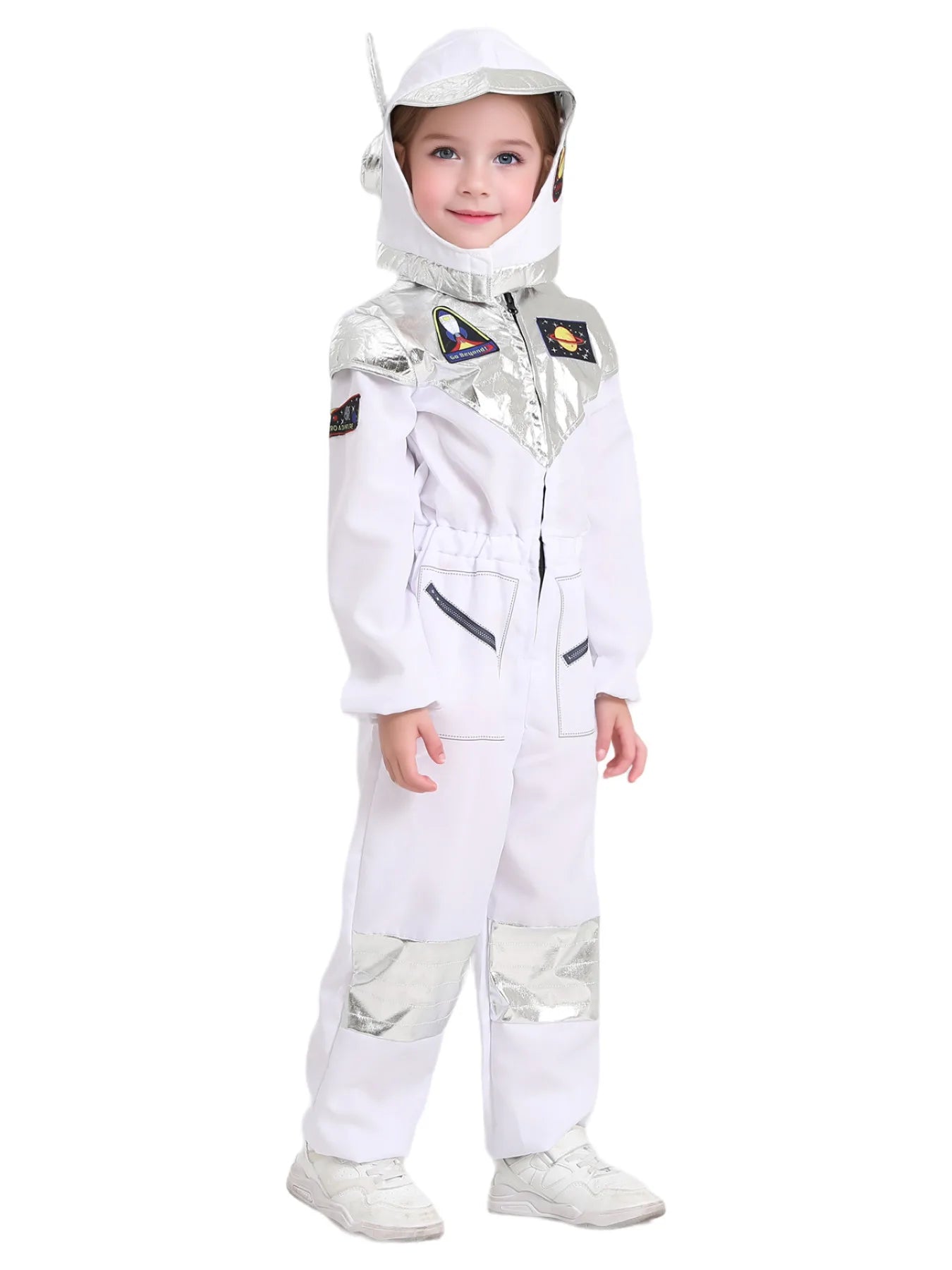 Deluxe Boys Girls White Space Astronaut Costume Suitable For Book Week Halloween Carnival Out Space Themed Party Kids Costumes