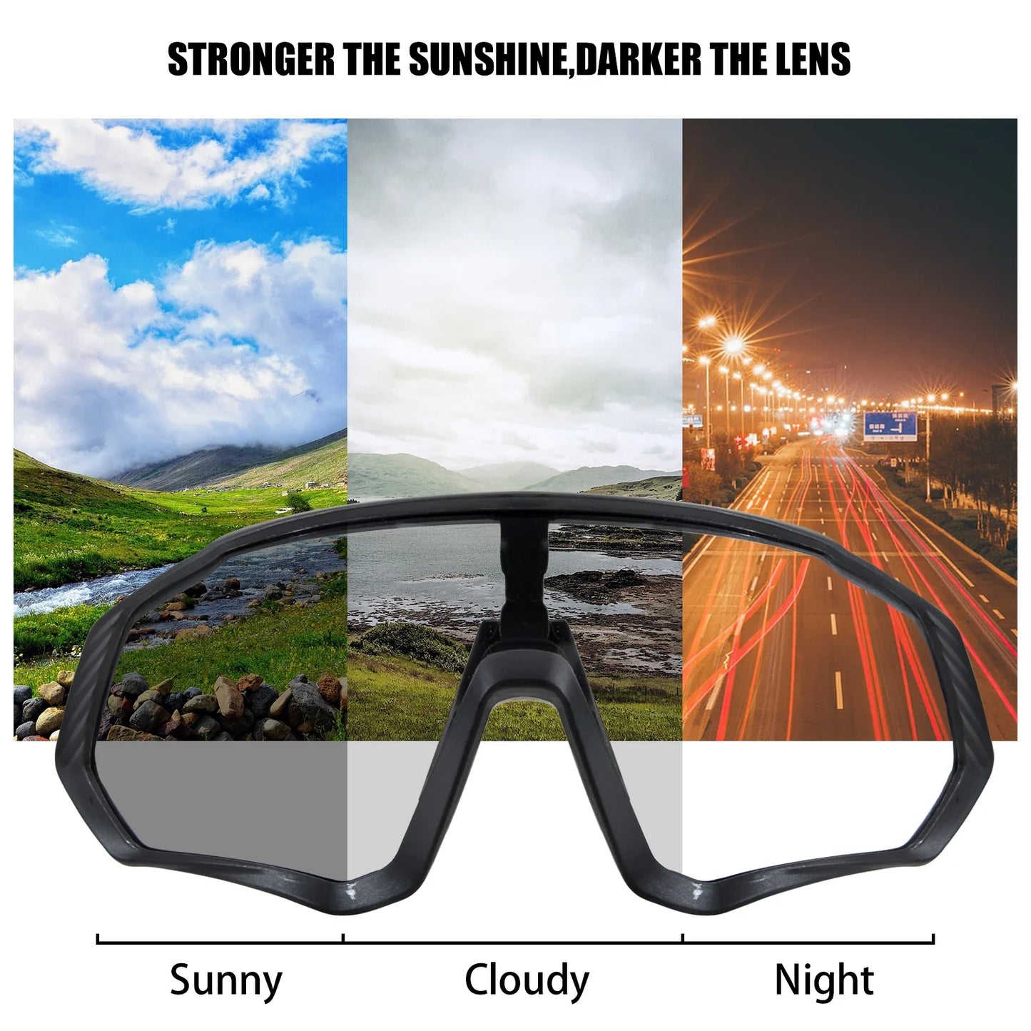 Photochromic Sports cycling Glasses for Men Women MTB Mountain Road Bicycle Eyewear Cycling Sunglasses Oculos Ciclismo