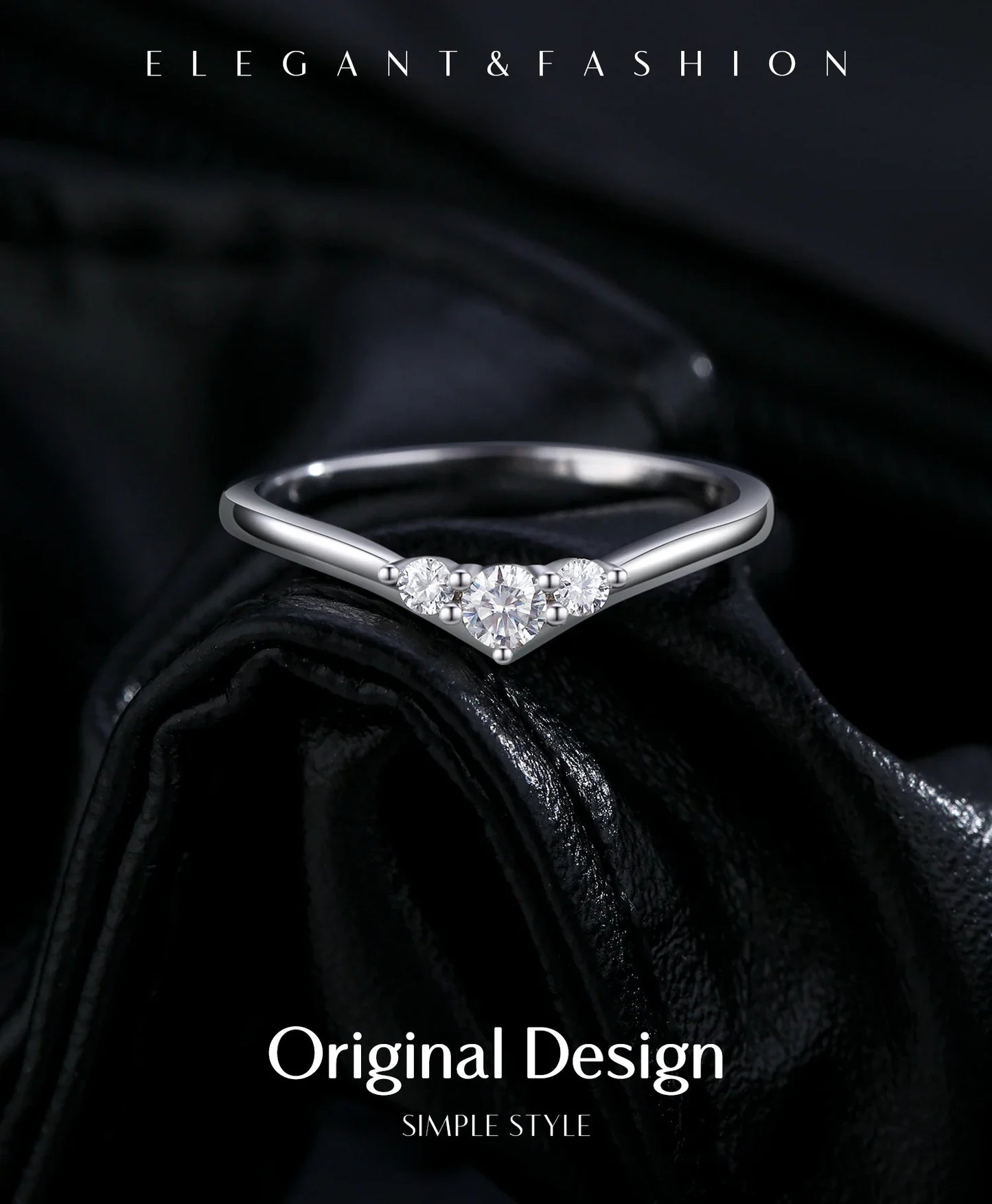 Simple Eternity Moissanite Ring 925 Sterling Silver Sparkling Simple Thin Wedding Band Rings For Women Fine Jewelry Gift