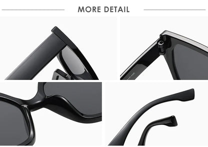 Cycling 8pcs Cateye Sunglasses Sets Women Luxury Minimalist Leopard Pattern Design Retro Polygonal Eyeglasses UV400 Unisex