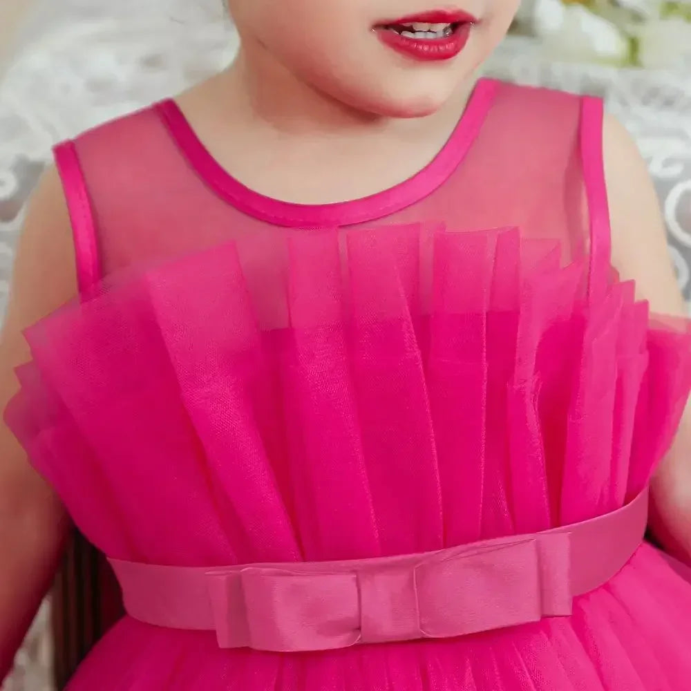 Baby Yellow Dress For Girls Kids Wedding Bridesmaid Dresses Toddler Tulle Birthday Princess Party Dress Infant Outfits Vestidos
