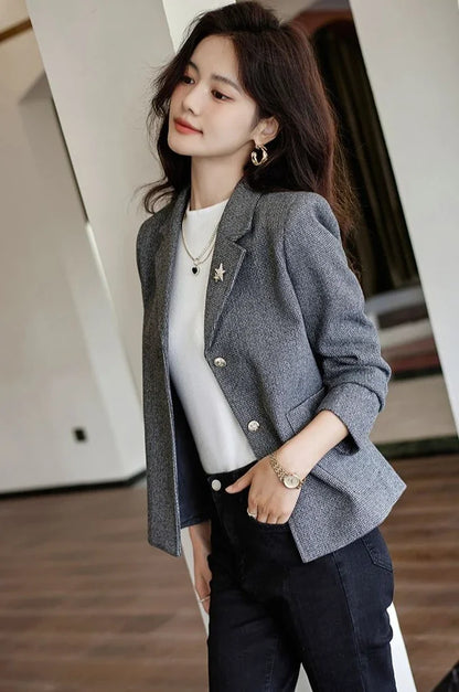 Long Sleeve 2025 New Arrivals Solid Outerwear Casual In Promotion Women's Blazers Korean Fashion Bring Female Coats and Jackets