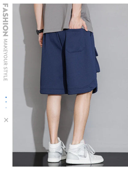 2024 Mens Shorts Summer Knee Length Casual Bermuda Male Y2k Sport Basketball Loose Cool Oversize Big Size Fashion Breeches Black