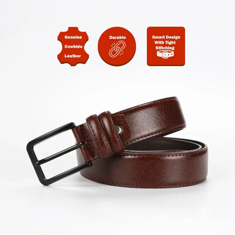 men's leather pin buckle casual retro leather belt youth jeans belt, Father's Day Gift