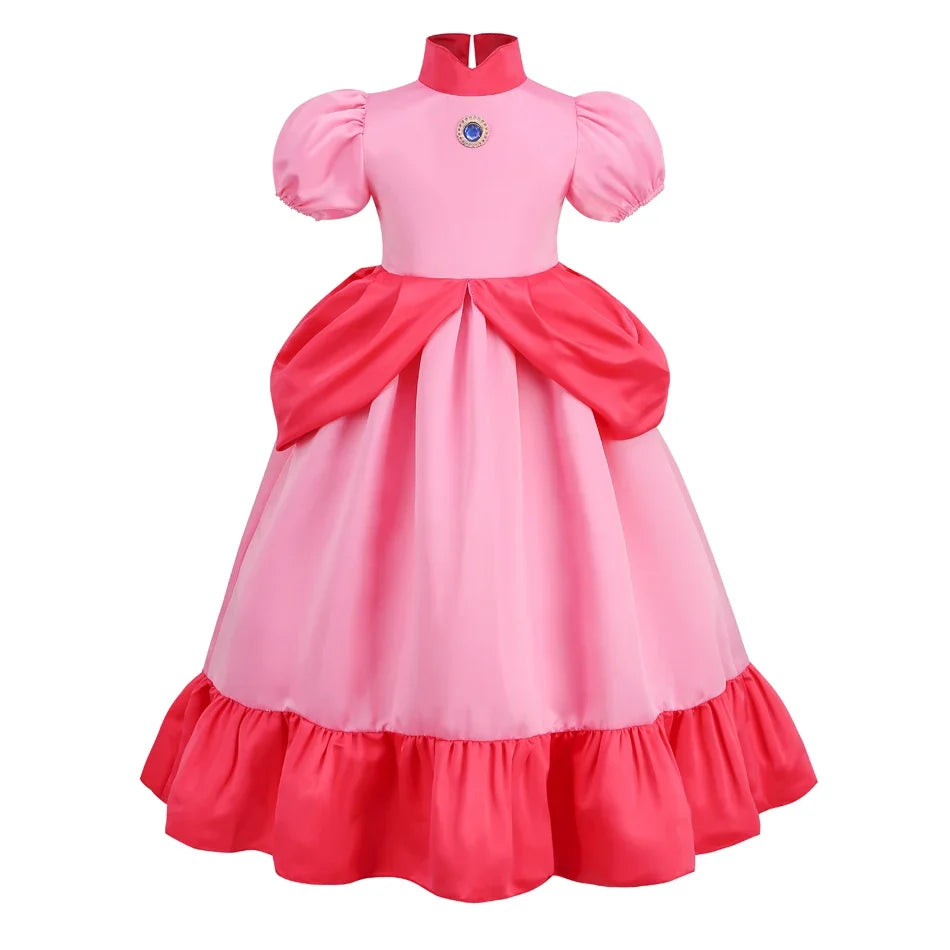 Daisy Girls Princess Dress Cartoon Movie Cosplay Costume Summer Kids Orange Party Outfits 2-10 Years Halloween Fancy Clothes