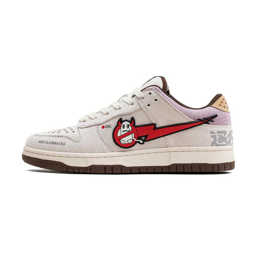 Fashion Men's Sports Shoes Retro Niche Design Punk Style Street Skateboard Shoes Sports Casual Shoes Plaid Men's Shoes
