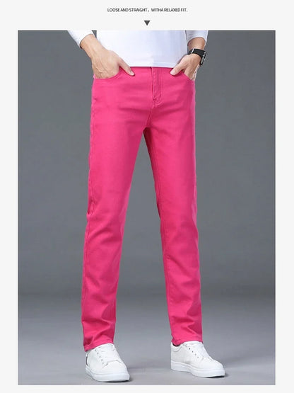 New Autumn Stretch Jeans Men's Clothing Slim Fashion Comfortable Hip-hop High Streetwear Male Elasticity Denim Trousers