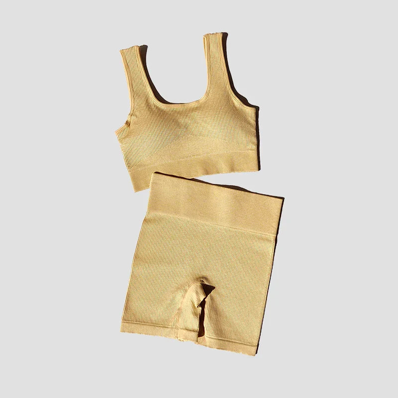 2/4/6PCS Seamless Women Yoga Set Workout Sportswear Fitness Bra Sport Pants Gym Clothing High Waist Leggings Shorts Sports Suits