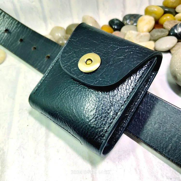 Multifunctional Key Holder Waist Bag Genuine Leather Car Key Case Folding Glasses Belt Pack Men Women 1652cg