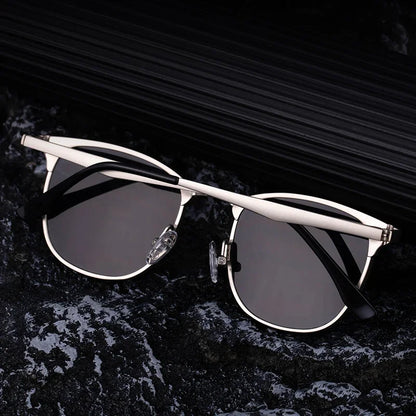 New Arriavl Square Sunglasses Men 2026 Luxury Brand Metal Frame Retro Punk Sun Glasses Male Driving Shades Vintage Eyewear UV400