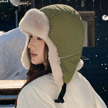 Russian Hat Ushanka Men Women New Thick Warm Winter Fur Hat Windproof Snow Ski Trapper Earflap Cap Male Female Bomber Hat