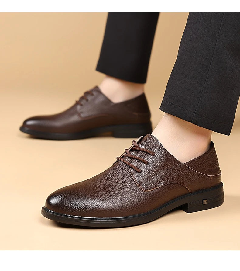 Men Formal Leather Shoes Black Pointed Toe Men Loafers Party Office Business Casual Shoes for Men Oxford Shoes Mens Dress Shoe