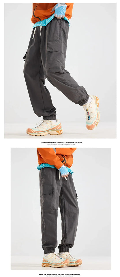 Men's Water-repellent Hiking Cargo Pants Breathable  Fashion Cargo Pants Autumn Trousers Fishing Camping Pants Male