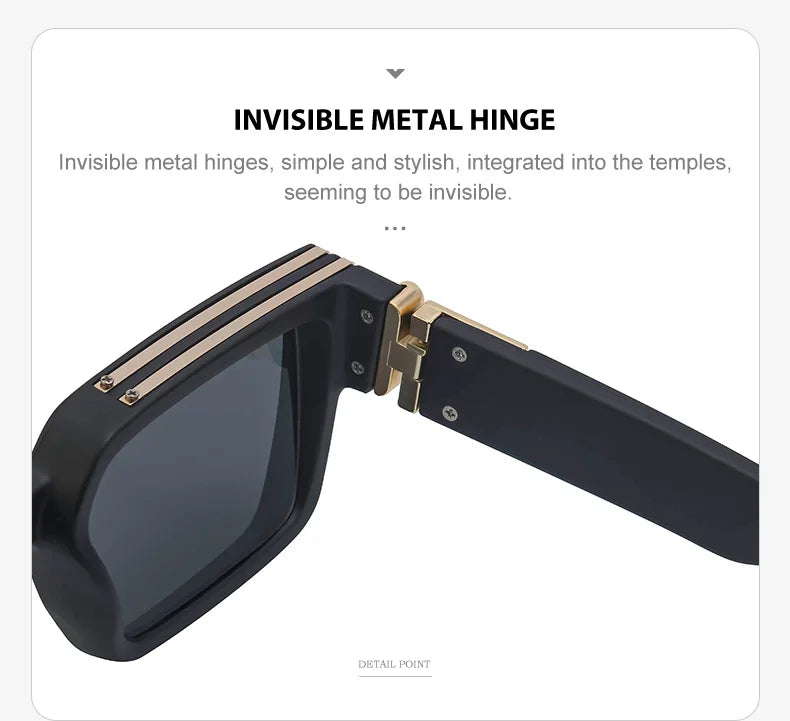 Millionaire Square Sunglasses For Men Vintage Luxury Sunglasses Women Retro Shades Fashion Glasses Gafas De Sol Sonnenbrille Sun