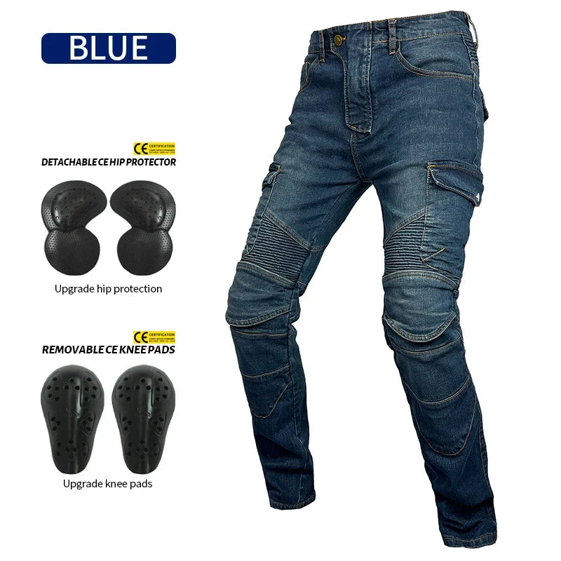 Moto Jeans  Motorcycle Pants Motorcycle Jeans Protective Gear Riding Touring Motorbike Trousers With Protect Gears Summer Women
