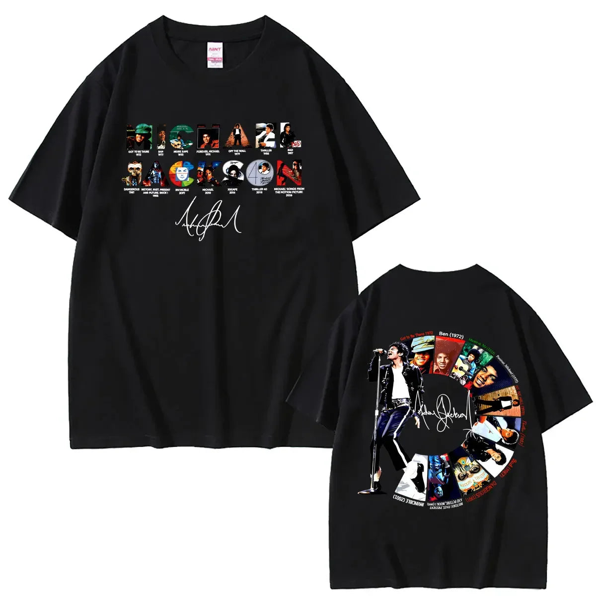 Classic Retro Michael Jackson King of Pop T-shirt Men Women Vintage Gothic Rock T-shirts Men's Hip Hop Punk Oversized T Shirts