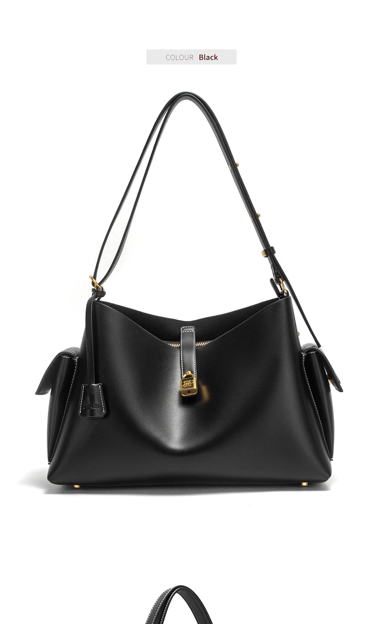 Women's Handbag 2026 Spring/Summer New Coffee Motorcycle Bag Large Capacity Women's Fashion Tote Bag