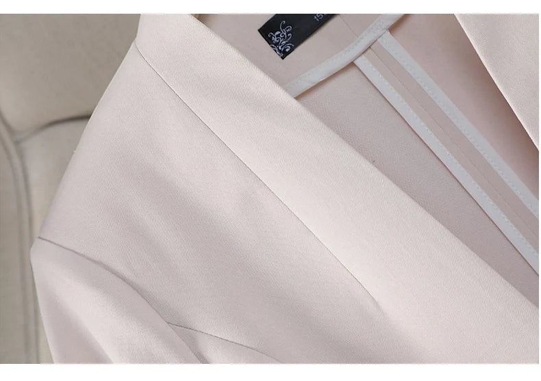Women's Slim Fit Blazer Spring Summer Fashion Solid Color Single Button Jacket Office Lady Coat Top New Arrival 2025