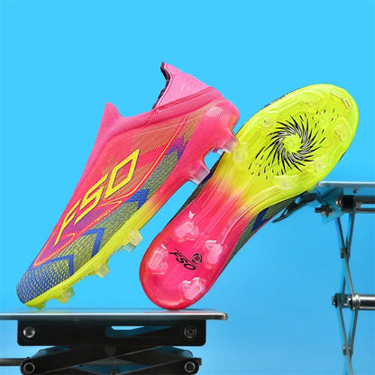New Men Football Boots Outdoor High-top Soccer Shoes Cleats Hot-selling Grass Match Indoor Sneakers Non-Slip High-quality
