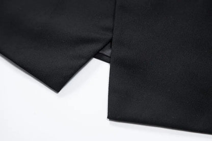 Men's Wedding and Party Vest with Diagonal Front Placket and Single-Button Closure
