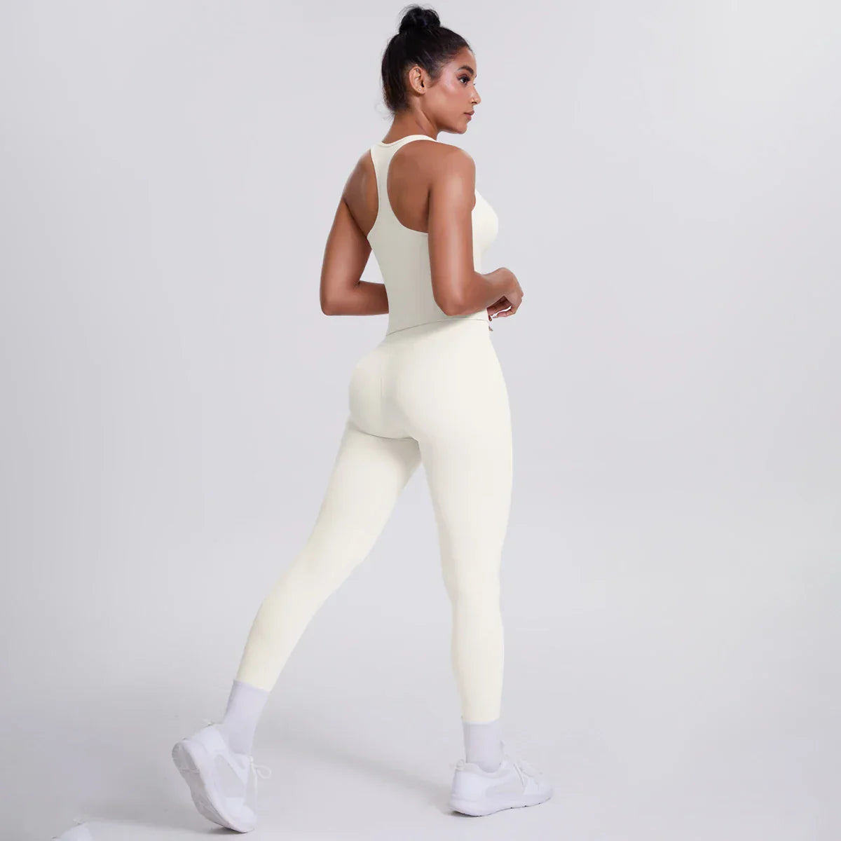 Yoga Top Set Fitness Gym Suit Training Sleeveless Sport Gym Tops Crossover Back Sports Underwear Tummy Control Slimming