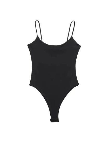 Skinny Bodysuits for Women, Backless, Thin Straps, Snap-button, Female Playsuits, Sexy Fashion