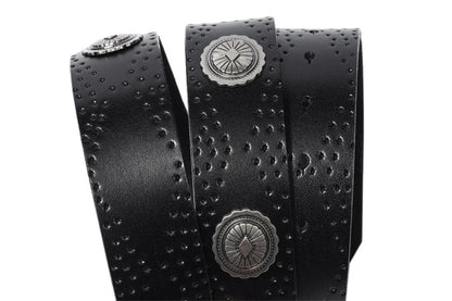 3.8CM Heavy Metal Rivet Men Real Genuine Leather Belt Men Smooth Buckle Stud Punk Jeans Belts For Jeans Strap Rock Cowboy