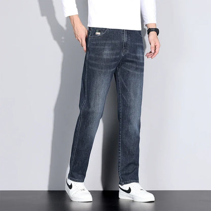 Big Tall Clothes Men's Jeans Extral Long Leg Length Straight Denim Pant Male Lengthened Trouser Slim Thin 190cm 200 Cm 120cm 110