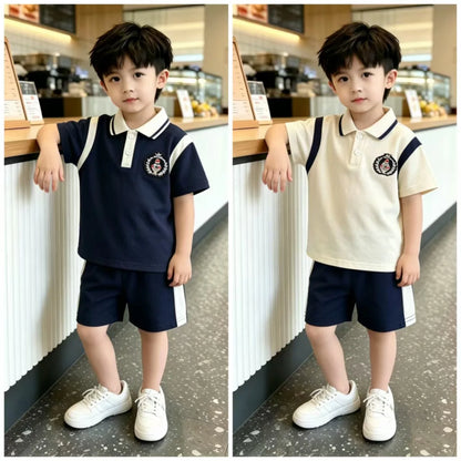 0-5Years New Baby Boys Clothes Sets Infant Kids Embroidery Labeling T Shirt Shorts 2pcs/sets Children Clothing Tracksuits Set