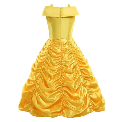 Kids Belle Costume Girls Halloween Princess Cosplay Party Dress Children Birthday Clothes Carnival Luxury Ball Gown