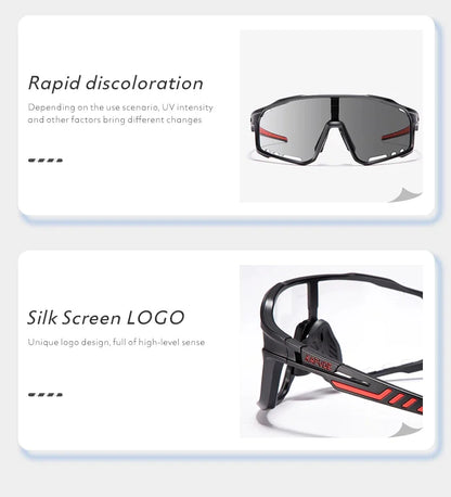 Color Photochromic Cycling Glasses MTB Sunglasses for Men Women Sport Speed Mountain Bike Bicycle Cycl Eyewear Goggle