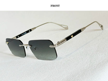 Rimless Sunglasses Women Trendy 2026 Metal Square Sunglass Men Luxury Fashion Glasses Vintage Dropshipping Lunette Soleil Femme